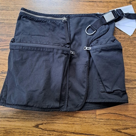Helmut Lang Black Utility Cargo Mini Skirt Buckle Wrap Techwear‎ NWT 2 - Picture 5 of 15